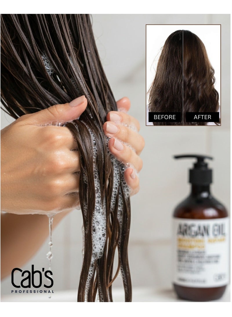 Cab's Moisture Repair Shampoo 500ml - Restorative & Volumizing for Women and Men, Best Gift for Damaged, Dry, Color-treated or Frizzy Hair - Paraben Free / Anti-Aging Hair Care - 16.9 fl oz - Image 3